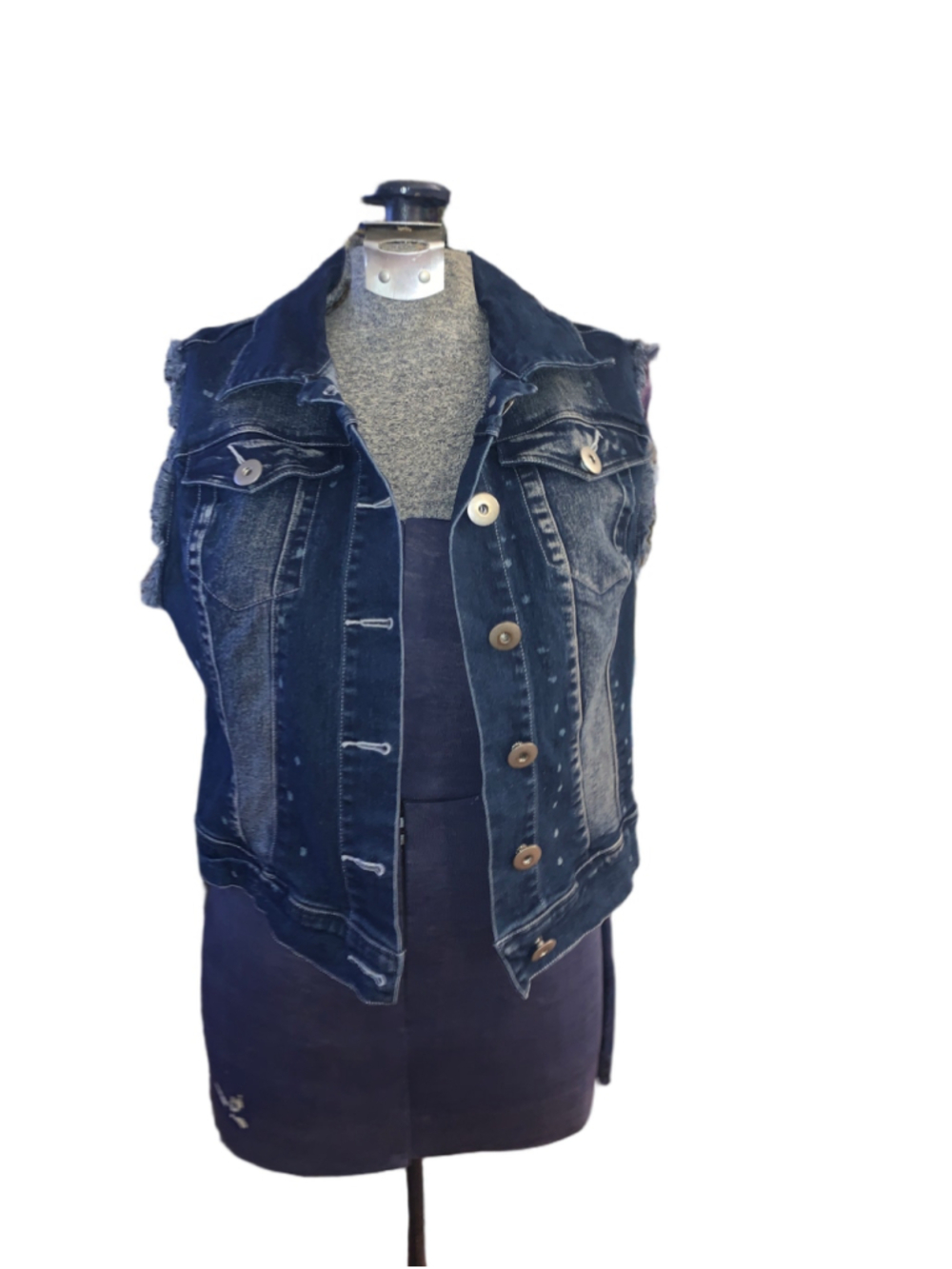 Women's Hot Topic Denim Vest Blue